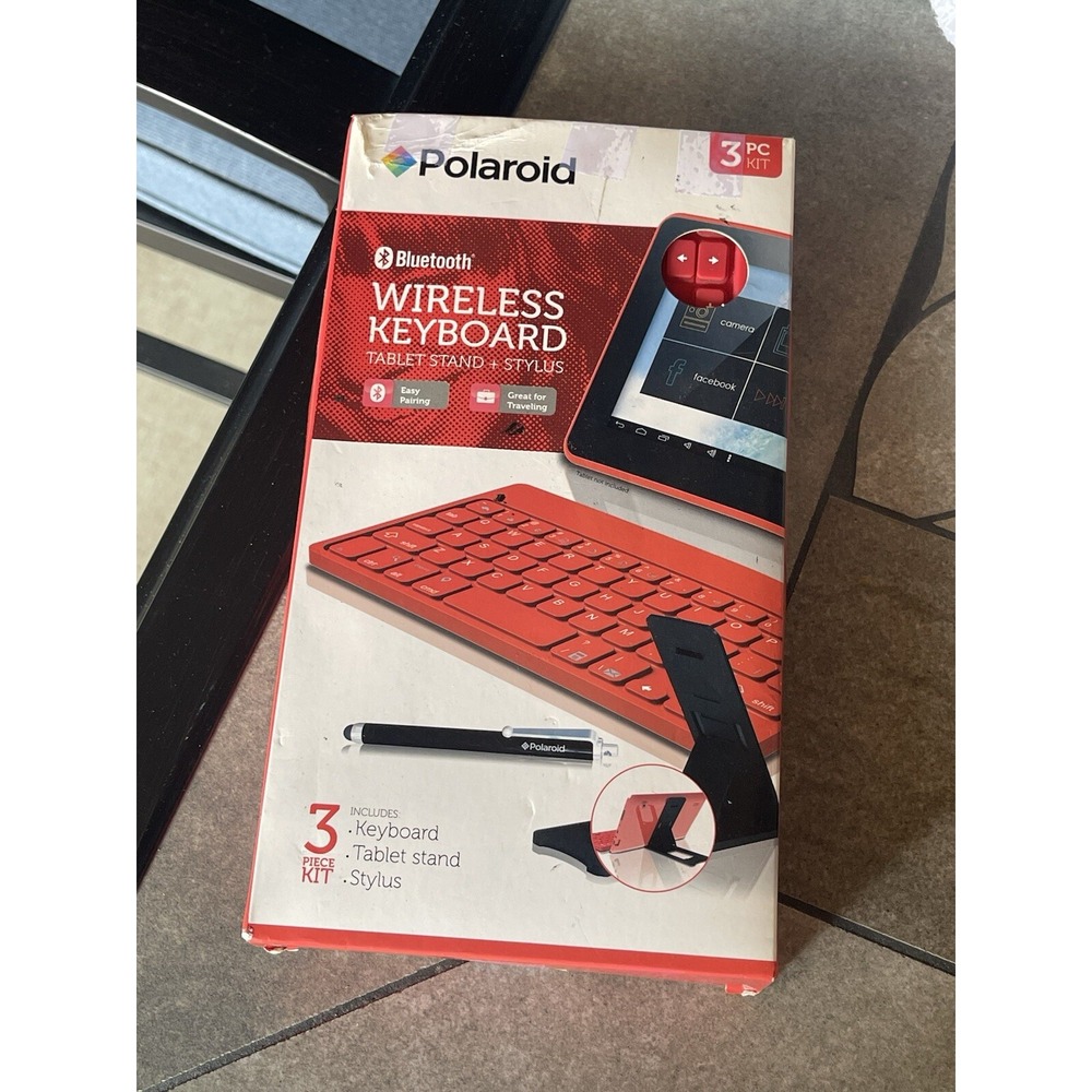 Polaroid Universal Bluetooth Keyboard for Tablets and‎ Smartphones  3 Piece